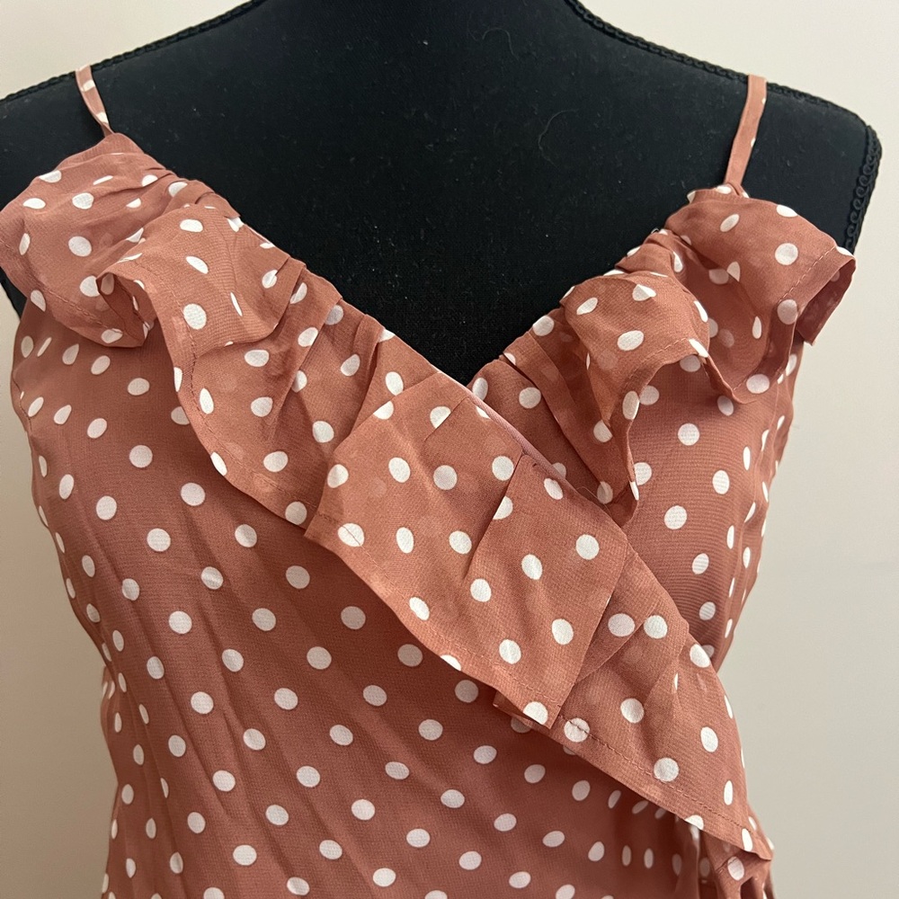 BP Nordstrom Polka Dot Ruffle Mini Dress
